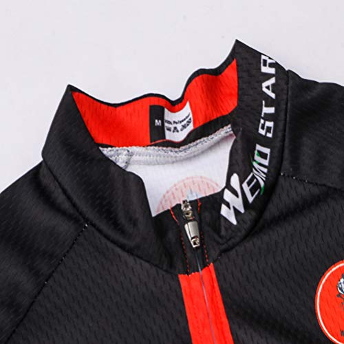 Maillot de ciclismo con manga corta para hombre (2021). Ropa de ciclismo para exteriores, bici de montaña - negro - 3X-Large