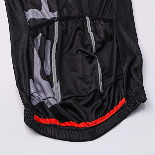 Maillot de ciclismo con manga corta para hombre (2021). Ropa de ciclismo para exteriores, bici de montaña - negro - 3X-Large