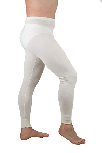 MANIFATTURA BERNINA Velan 30104 (Talla 4) - Pantalones Malla térmico Leggings Hombre Lana y algodón