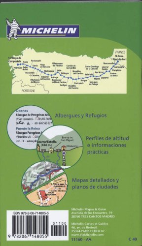 Mapa-Guía Camino de Santiago: St-Jean-Pied-de-Port - Santiago de Compostela 1/150 000: 160 (Mapas Temáticos Michelin)