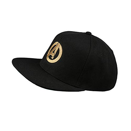 Marvel Avengers Logo Gorra de béisbol, Negro (Black Blk), Talla única para Hombre