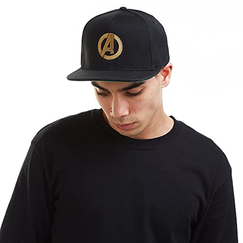 Marvel Avengers Logo Gorra de béisbol, Negro (Black Blk), Talla única para Hombre