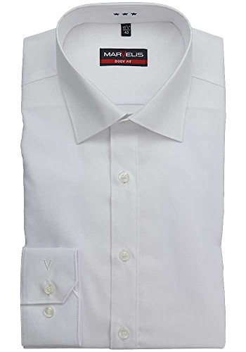 Marvelis Body Fit Camisa Extra Larga Arm Popelín Blanco Al 69 - Blanco, 43