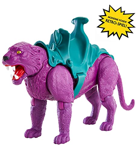 Masters of the Universe (Masters del Universo Orígenes) Figura Panthor, muñeco articulado de juguete con armadura (Mattel GVN49)