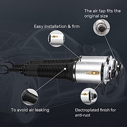 maXpeedingrods 2x Amortiguador de Aire Delantero para Audi A8 S8 D3 (4E) 2002-2010, Suspensión Neumática de Choque, Alta Sensibilidad y Estabilidad para Sistema de suspensión Airmatic 4E0616039