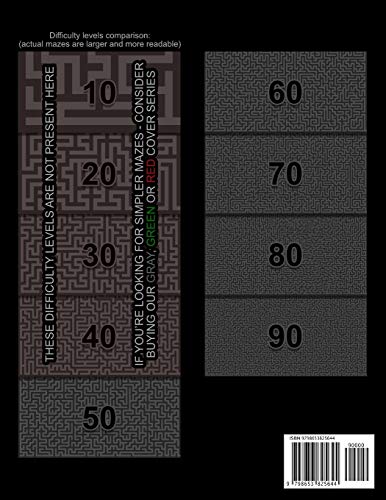 MAZE PUZZLES FOR ADULTS: BOOK 2, 60 mazes, difficulty 50-90, hard, ultra-hard, extreme, very difficult mazes, solutions for all mazes, activity book ... (HARD & ULTRA-HARD MAZE PUZZLES FOR ADULTS)