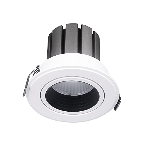 MCABUJT Foco de Ahorro de energía Ajustable sin Flash Incorporado, Agujero Abierto de 55 mm, Foco de Sala de Estar sin Marco, luz de Techo LED, Foco de Dormitorio antideslumbrante Alto