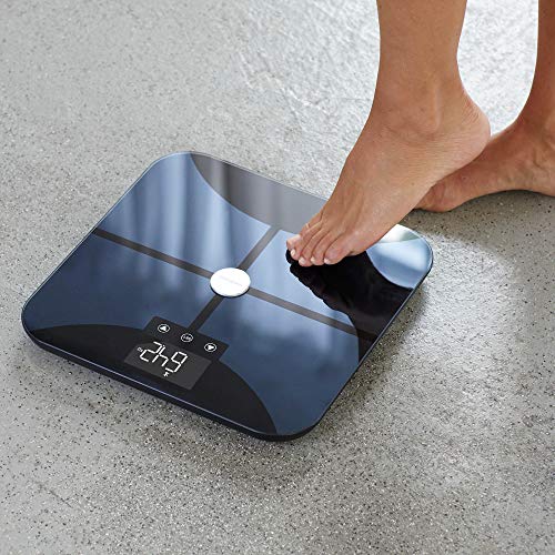 Medisana BS 652 Escala de análisis corporal de hasta 180 kg, con W-LAN o Bluetooth para medir la grasa, el agua, la masa muscular con la aplicación de análisis corporal (40502)