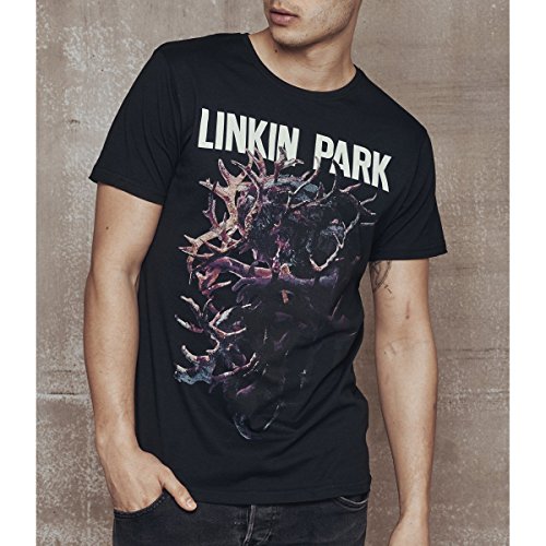 MERCHCODE Camiseta para Hombre Linkin Park Heart tee, Hombre, Camiseta, MC045, Negro, Extra-Small
