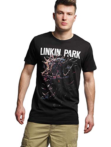 MERCHCODE Camiseta para Hombre Linkin Park Heart tee, Hombre, Camiseta, MC045, Negro, Extra-Small