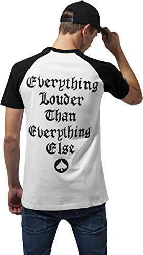 MERCHCODE Camiseta para Hombre Motörhead Everything Louder Raglan