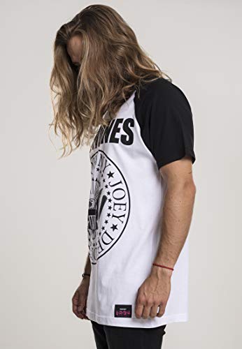 MERCHCODE The Ramones Circle Raglan - Camiseta para Hombre con Logotipo Impreso