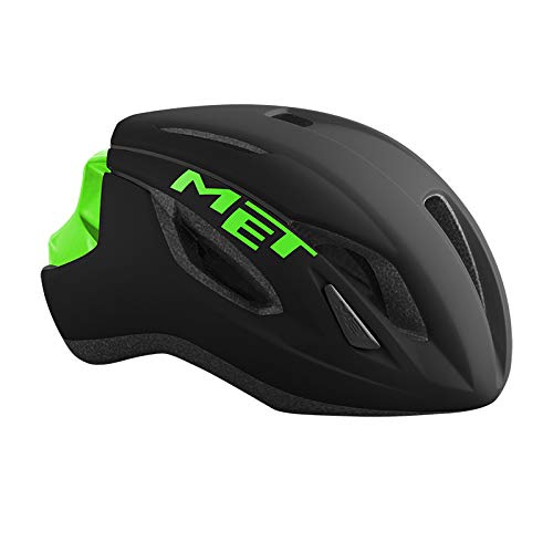 MET M3HM107M0NV1 - Casco, L, Negro - Verde, Unisex