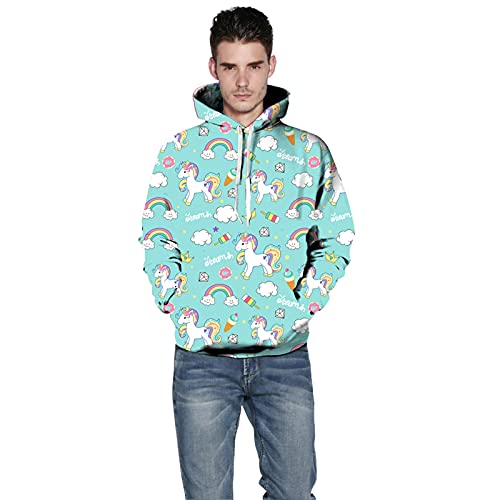 Mfacl Sudadera con Capucha para Hombre Sudadera para Mujer Harajuku Top Ropa Manguito de Manga Larga Suéter de suéter de Moda Ocasional Ropa de Pareja Suelta (Color : As Show, Size : M)