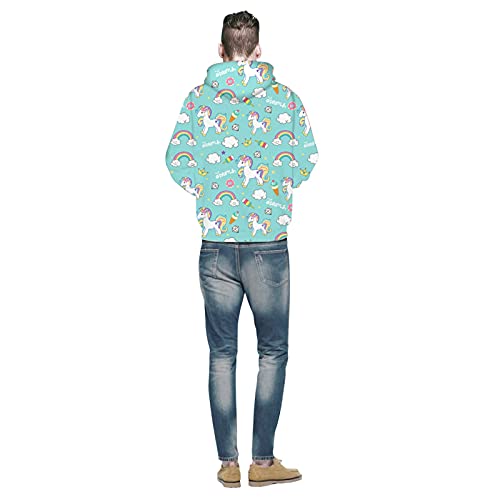 Mfacl Sudadera con Capucha para Hombre Sudadera para Mujer Harajuku Top Ropa Manguito de Manga Larga Suéter de suéter de Moda Ocasional Ropa de Pareja Suelta (Color : As Show, Size : M)