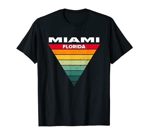 Miami Florida FL Ciudad natal de Miami Casa Estatal Vacaciones Vintage Camiseta