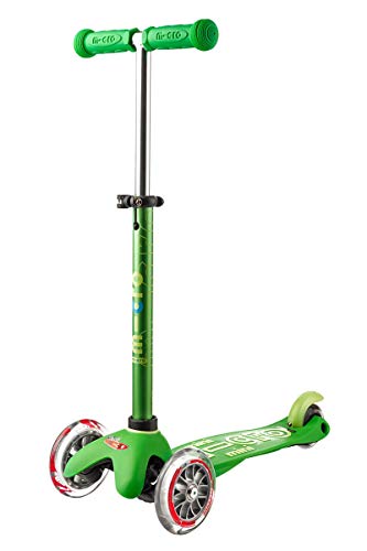 Micro® Mini 3en1 Deluxe. Patinete evolutivo 3 Ruedas, 1,5 - 5 años, Manillar Regulable 48-68cm, Asiento de Aprendizaje. (Verde)