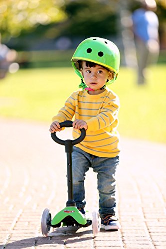 Micro® Mini 3en1 Deluxe. Patinete evolutivo 3 Ruedas, 1,5 - 5 años, Manillar Regulable 48-68cm, Asiento de Aprendizaje. (Verde)