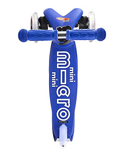 Micro® Mini Deluxe, Original Design, Patinete 3 Ruedas, 2-5 Años, Peso 1,95kg, Carga Máx: 50kg, Altura 48-68cm, Rodamientos ABEC 9, Plataforma Antideslizante. (Azul, Talla Única)