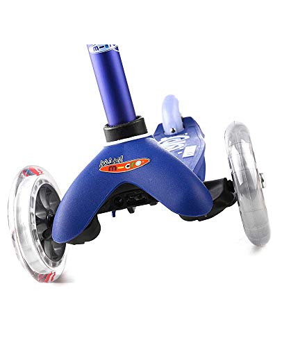 Micro® Mini Deluxe, Original Design, Patinete 3 Ruedas, 2-5 Años, Peso 1,95kg, Carga Máx: 50kg, Altura 48-68cm, Rodamientos ABEC 9, Plataforma Antideslizante. (Azul, Talla Única)