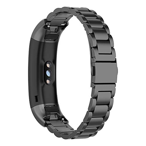 Mijobs Correa de Metal Compatible con Huawei Band 4 Pro/Band 3 Pro/Band 3 Pulseras de Repuesto de Acero Inoxidable Correas Accesorios de Pulsera para Huawei Band 4Pro/3Pro/3 Correa