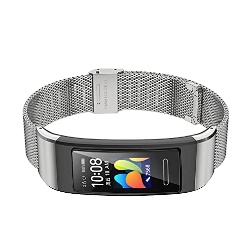 MIJOBS Correa para Band 4 Pro Huawei Band 3 Pro Correa Metal Acero Inoxidable Pulsera de Repuesto con Herramienta de Extracción de Eslabones Reemplazo Compatible con Huawei Band 4 Pro/3 Pro/3