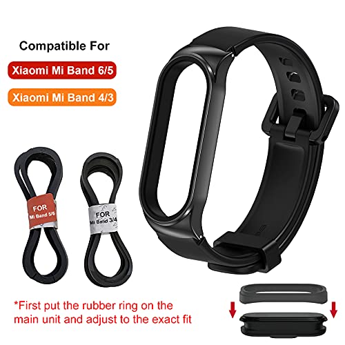 Mijobs Correas de Mi Band 5 & Mi Band 6, Correa Mi Band 6/5 Reemplazo Pulsera Impermeable Transpirable Resistente al Sudor Silicona Pulsera Correa (No Host)