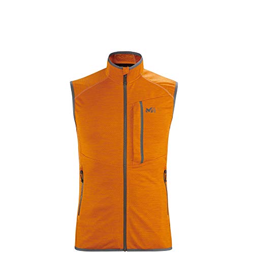 Millet - Lokka Vest II M - Chaleco Polar Ligero para Hombre - Transpirable - Alpinismo, Aproximación, Senderismo, Lifestyle - Amarillo