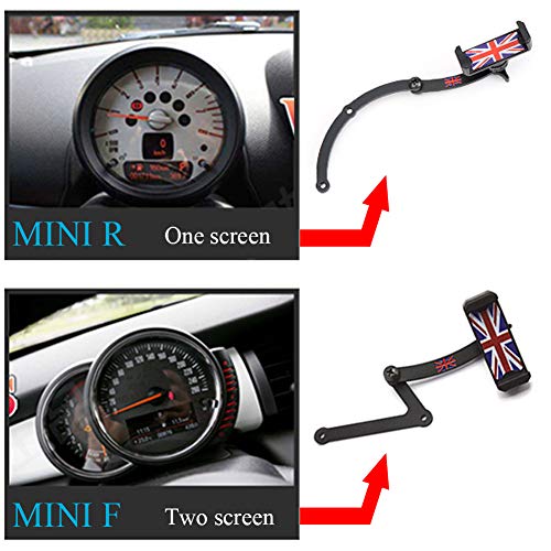 Mini Cooper Soporte para teléfono móvil, plegable Invisible 360 ° Rotación Coche Soporte para GPS para Mini Cooper R55 R56 R57 R60 R61 (Mini R)