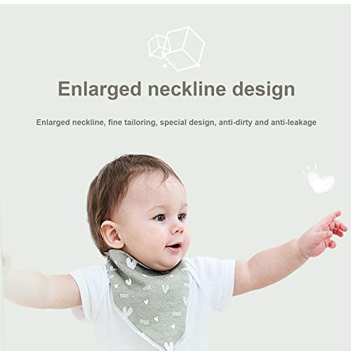 miracle baby 8Pcs Bebé Bandana Baberos,100% Algodón Orgánico, Súper Suave y Absorbente, Baberos Set de Regalo para Recién Nacidos