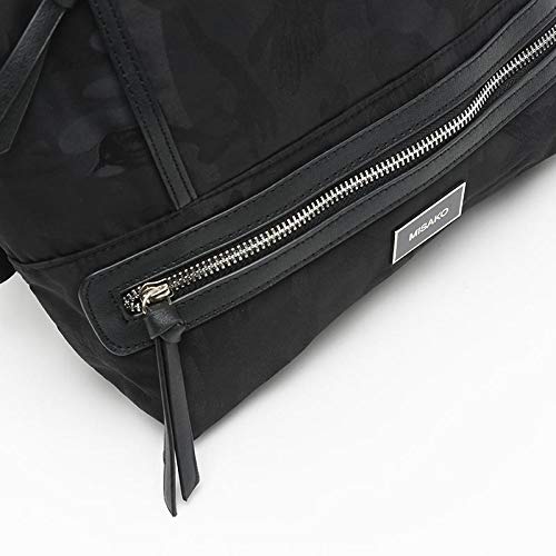 Misako – Mochila Antirrobo de Mujer EGUNI 11 X 28 X 30 cm en Color Negro | Mochila práctica con Bolsillo Principal en la Parte de atrás | Bolso de Hombro de Mujer