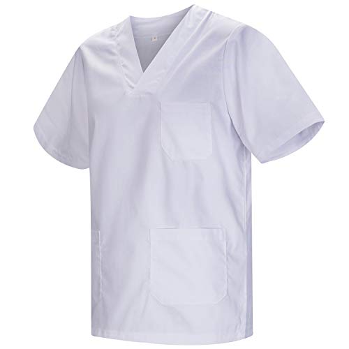 MISEMIYA - Casaca Y PANTALÓN Sanitarios Unisex Uniformes Sanitarios MÉDICOS Conjuntos Sanitarios 8178 - S, Blan