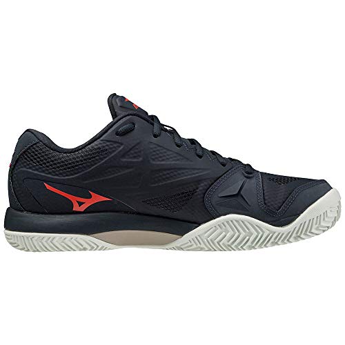 Mizuno Wave Intense Tour 5CC, Zapatillas de Tenis Hombre, Salute/Ignition Red/Platinum Gold, 45 EU