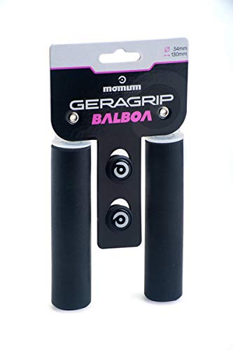 Momum Geragrip Balboa Silicona Negro Puños, Adultos Unisex, 34mm