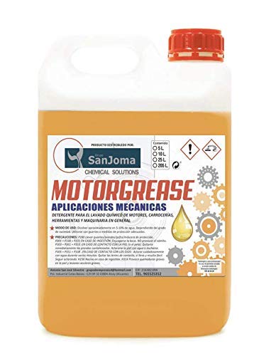 MOTORGREASE Desengrasante de motor y piezas mecánicas. PROFESIONAL (5 litros)