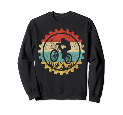 Mountain Biking Gear Retro Vintage MTB Bicycle Bike Rider Sudadera