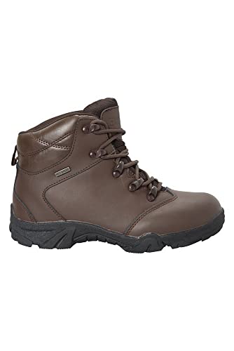 Mountain Warehouse Canyon La Barranca Embroma los Cargadores Impermeables - Calzado Transpirable para niños, Botas Impermeables, Suela Vibram para Toda estación Marrón 35