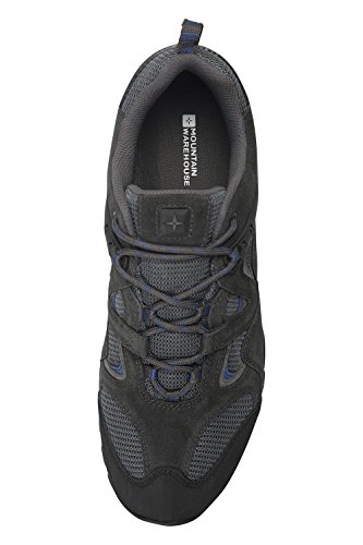 Mountain Warehouse Zapatillas Curlews Impermeables para Hombre - Secado rápido - Material Exterior de Gamuza y Malla - Suela de Goma - Ideal para Acampada y Senderismo Gris 44