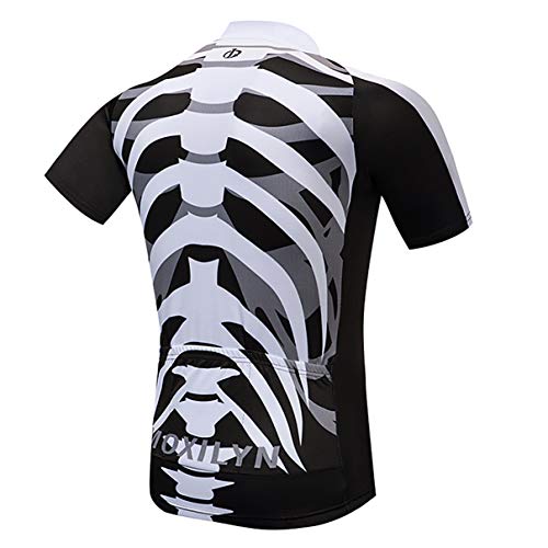 Moxilyn Camisetas de Ciclismo para Hombre, Camiseta Corta, Top de Ciclismo, Jerseys de Ciclismo, Ropa de Ciclismo, Mountain Bike/MTB Shirt, Transpirable y Que Absorbe El Sudor, Secado Rápido