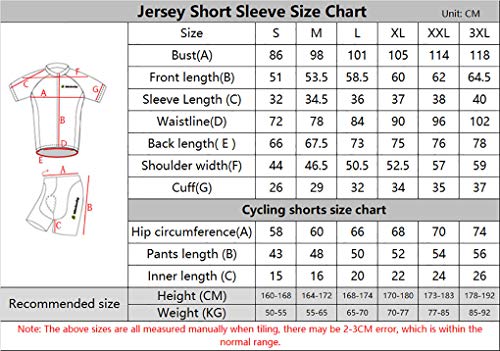 Moxilyn Camisetas de Ciclismo para Hombre, Camiseta Corta, Top de Ciclismo, Jerseys de Ciclismo, Ropa de Ciclismo, Mountain Bike/MTB Shirt, Transpirable y Que Absorbe El Sudor, Secado Rápido