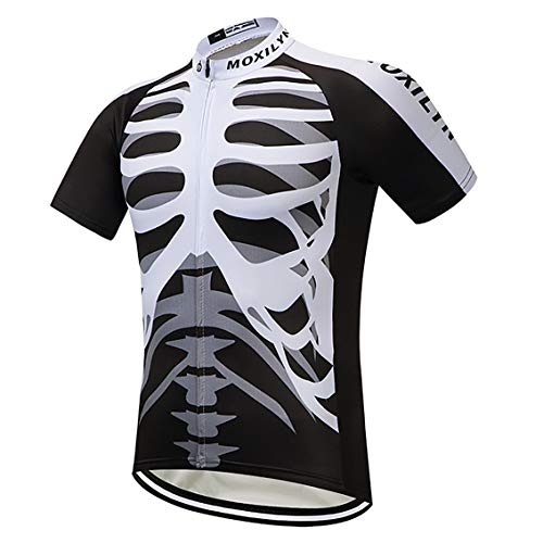 Moxilyn Camisetas de Ciclismo para Hombre, Camiseta Corta, Top de Ciclismo, Jerseys de Ciclismo, Ropa de Ciclismo, Mountain Bike/MTB Shirt, Transpirable y Que Absorbe El Sudor, Secado Rápido