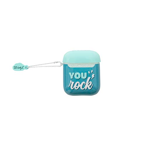 Mr Wonderful Wondee Funda Slim de TPU brillo con texto "You Rock" para Airpods Apple, Compatible con Airpods 1 & 3