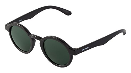 MR.BOHO, Matte black dalston with classical lenses - Gafas De Sol unisex color negro, talla única