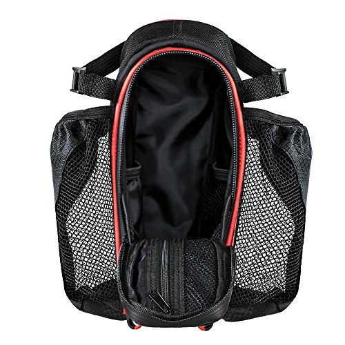 MSKAY Bolso de la Bici de 2 Bolsillos Bolso del Asiento del alforjas de la Bicicleta Bicicleta de montaña MTB Carretera Asiento Trasero Bolsa con Cinta Reflectante para una conducción Segura, Red