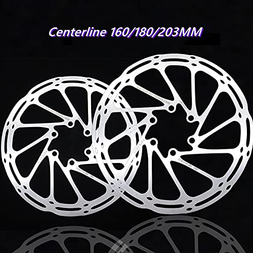 MTB Bike Bike Disc Freno Rotor Acero Inoxidable Línea central 160/180 / 203mm Bicicleta Bicicleta Hidráulico Discos de freno Rotores 6 Tornillos para SRAM Freno de Bicicleta Accesorio de Ciclismo