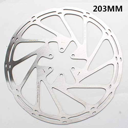 MTB Bike Bike Disc Freno Rotor Acero Inoxidable Línea central 160/180 / 203mm Bicicleta Bicicleta Hidráulico Discos de freno Rotores 6 Tornillos para SRAM Freno de Bicicleta Accesorio de Ciclismo