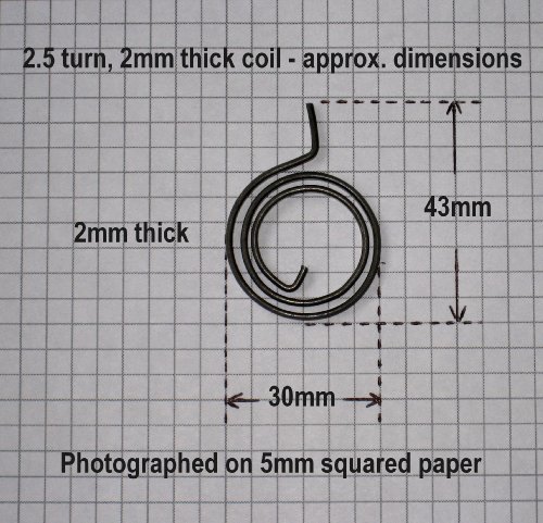 Muelles de Repuesto para Manilla de Puerta (2,0 mm de espesor, 30 mm de diámetro), 10 unidades