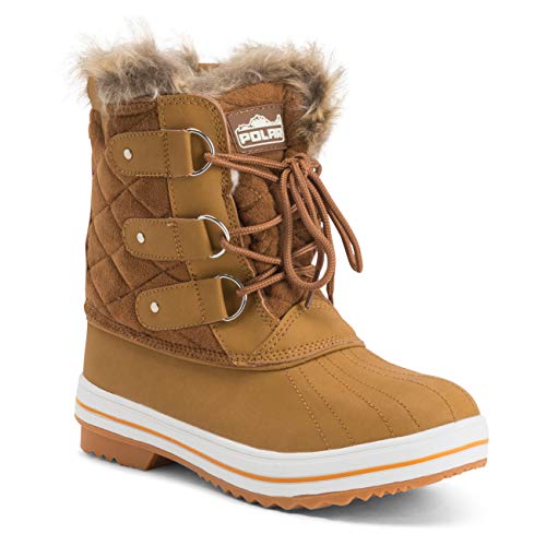 Mujer Acolchado Corto Pato Forrada De Piel Cordones Nieve Invierno Bota - TAS40 - AYC0019