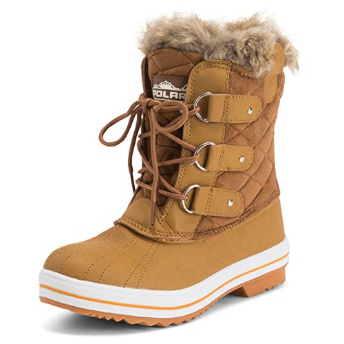 Mujer Acolchado Corto Pato Forrada De Piel Cordones Nieve Invierno Bota - TAS40 - AYC0019