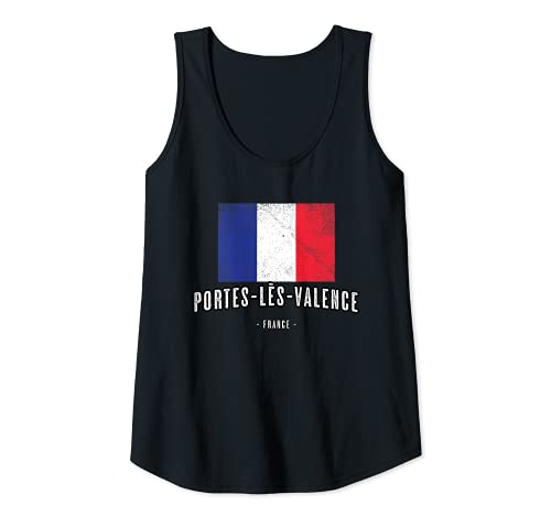 Mujer Portes-lès-Valence Francia | Ciudad - Bandera Drapeau - Camiseta sin Mangas